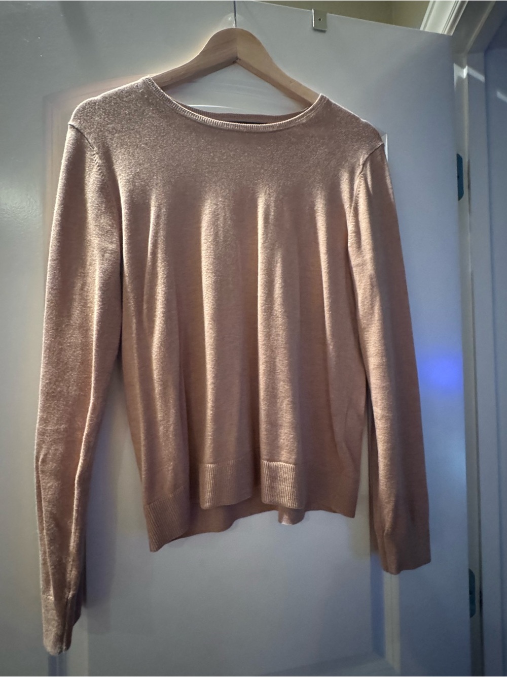 Banana Republic Lightweight Crewneck Sweater in Light Taupe